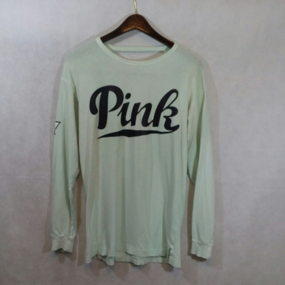 PINK Victoria's Secret Long Sleeve Shirt Blue XS